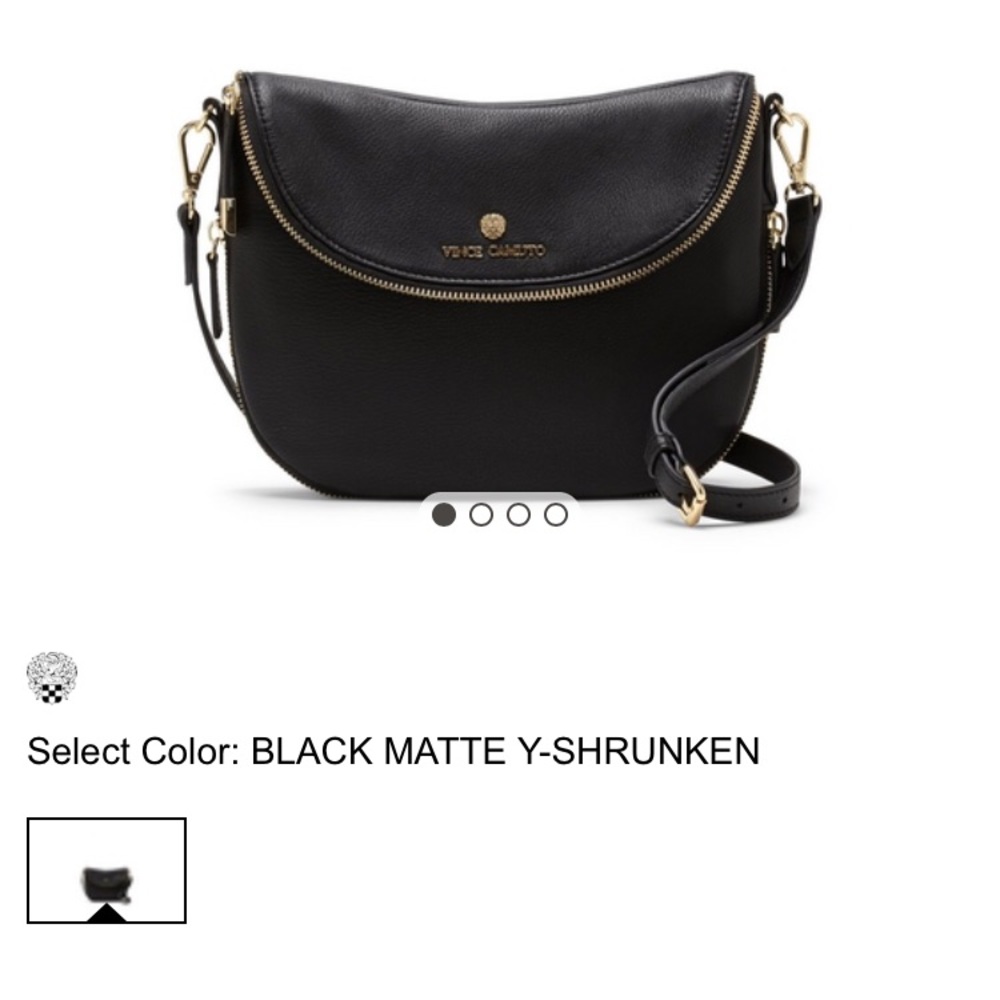 Vince Camuto Rounded crossbody Black, leather bag